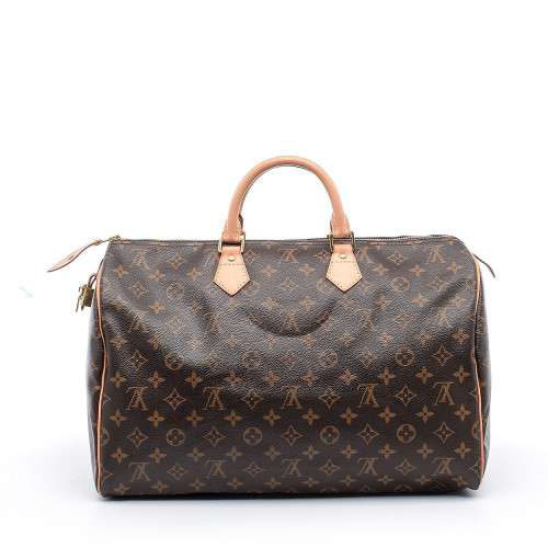 Louis Vuitton - Monogram Canvas Leather Speedy 40 Bag
